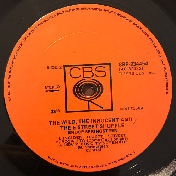 Bruce Springsteen – The Wild, The Innocent & The E Street Shuffle LP vinyl record, image 3 of 4