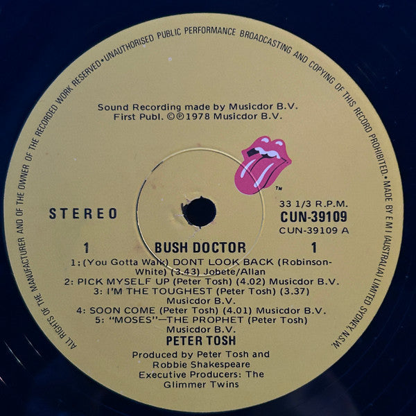 Peter Tosh – Bush Doctor LP vinyl record, image 3 of 4