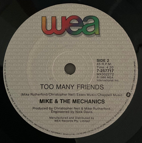Mike & The Mechanics – The Living Years 7" vinyl record, image 3 of 3