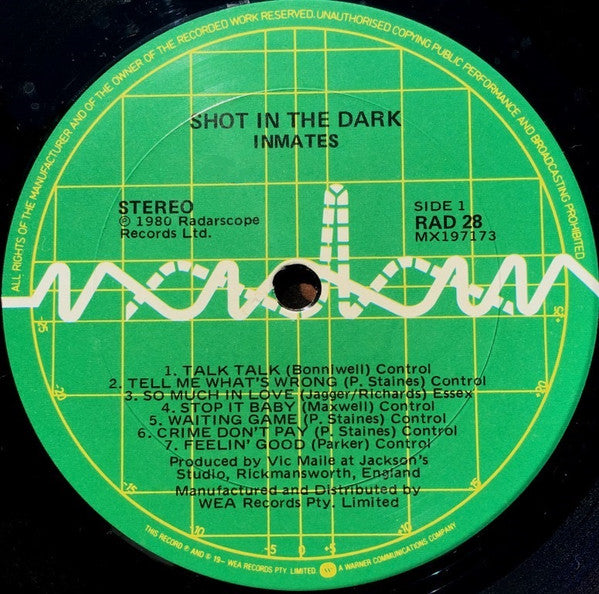 The Inmates – Shot In The Dark LP vinyl record, image 3 of 4