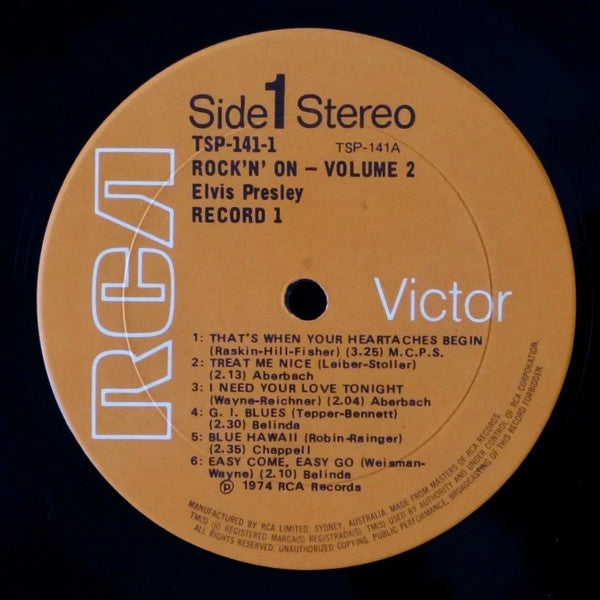 Elvis Presley – Rock 'N' On Volume 2 25 All-Time Rock 'N' Roll Hits (2xLP) LP vinyl record, image 4 of 7