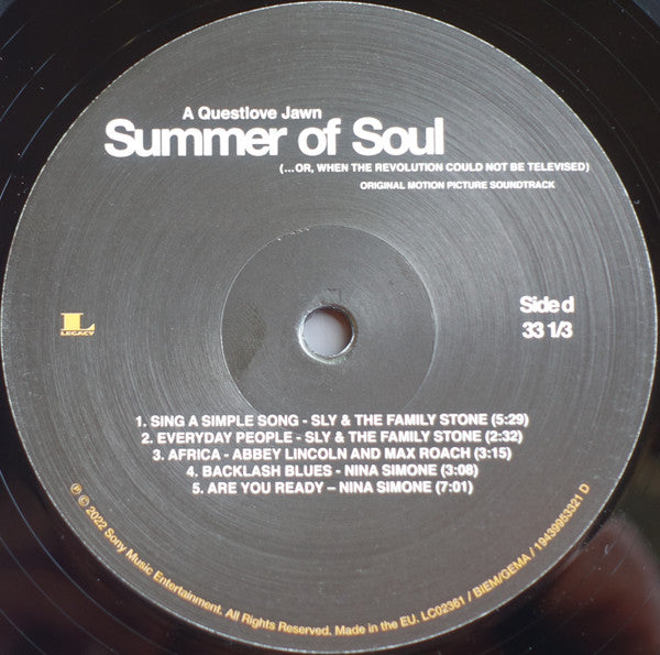 Various – Summer Of Soul (...Or, When The Revolution Could Not Be Televised) (Original Motion Picture Soundtrack) (2xLP) LP vinyl record, image 7 of 10