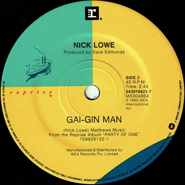 Nick Lowe – All Men Are Liars 7" vinyl record, image 4 of 4