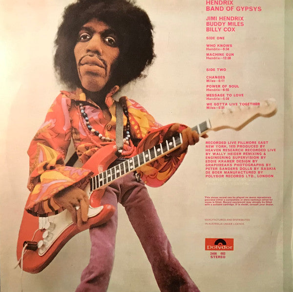 Jimi Hendrix – Band Of Gypsys LP vinyl record, image 2 of 4