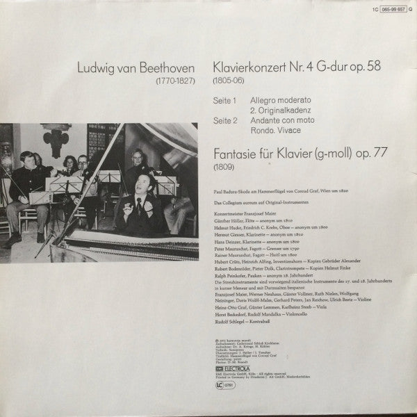 Ludwig van Beethoven, Paul Badura-Skoda, Collegium Aureum – Klavierkonzert Nr.4 G-dur op.58 LP vinyl record, image 2 of 4