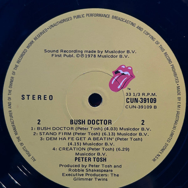 Peter Tosh – Bush Doctor LP vinyl record, image 4 of 4