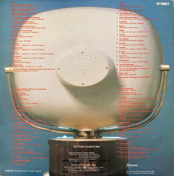 Various – Television's Greatest Hits (65 TV Themes! From The 50's And The 60's) (2xLP) LP vinyl record, image 3 of 10