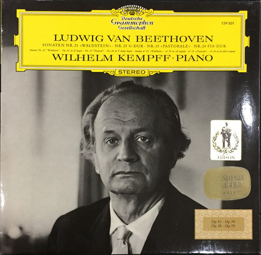 Ludwig van Beethoven, Wilhelm Kempff – Sonaten Nr. 21 »Waldstein« · Nr. 25 G-dur · Nr. 15 »Pastorale« · Nr. 24 Fis-dur LP vinyl record, image 1 of 4