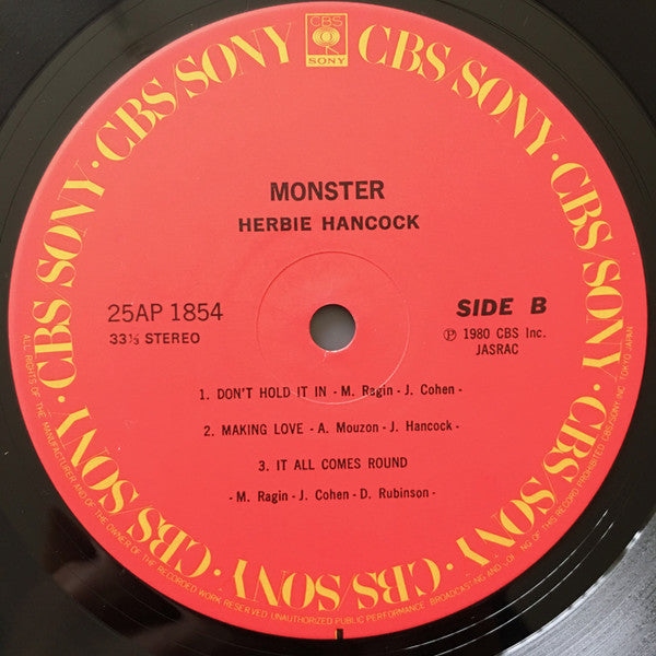 Herbie Hancock – Monster LP vinyl record, image 5 of 5