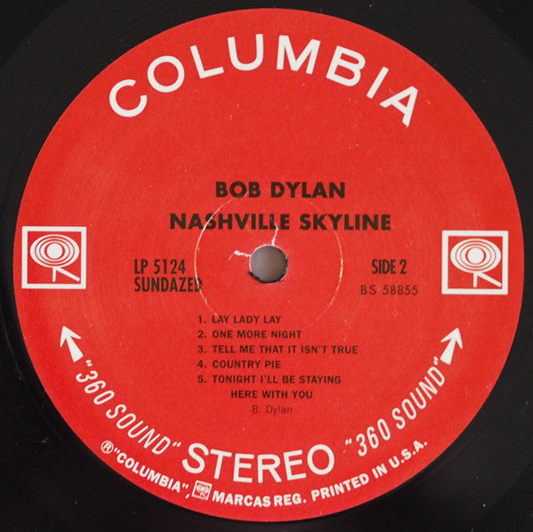 Bob Dylan – Nashville Skyline LP vinyl record, image 5 of 8