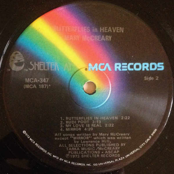 Mary McCreary – Butterflies In Heaven LP vinyl record, image 4 of 4