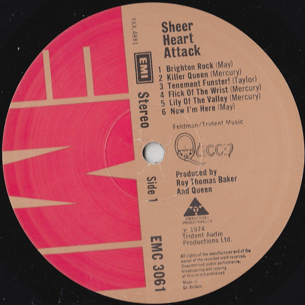 Queen – Sheer Heart Attack LP vinyl record, image 3 of 6