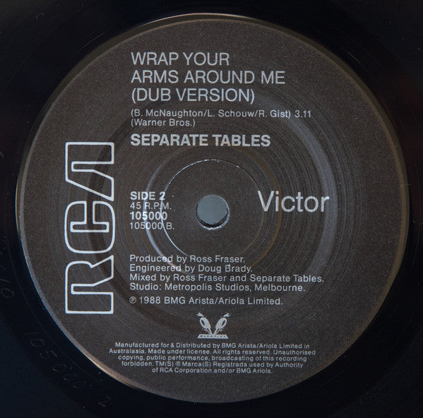 Separate Tables – Wrap Your Arms Around Me 7" vinyl record, image 4 of 4