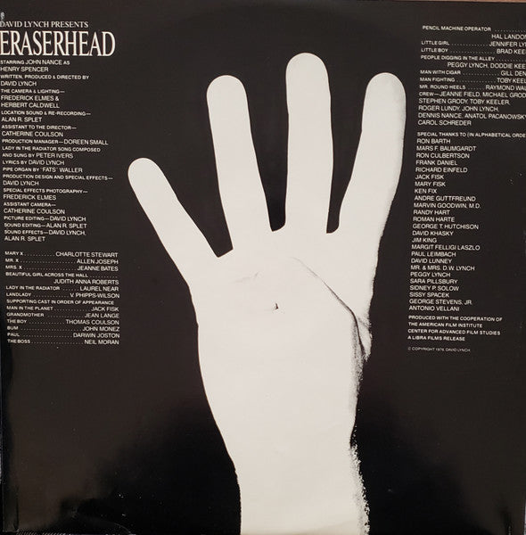 David Lynch, Alan R. Splet – Eraserhead (Original Soundtrack) LP vinyl record, image 4 of 7