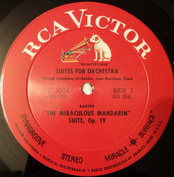 Béla Bartók, Paul Hindemith, Chicago Symphony Orchestra, Jean Martinon – Suites For Orchestra (The Miraculous Mandarin / Nobilissima Visione) LP vinyl record, image 3 of 4