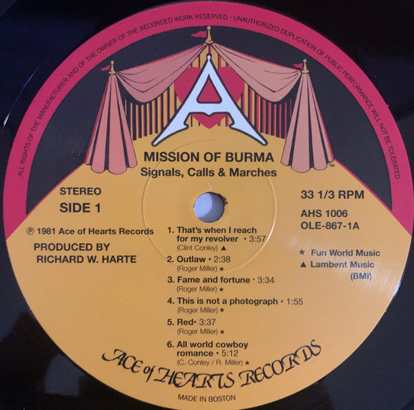 Mission Of Burma – Signals, Calls, And Marches LP vinyl record, image 3 of 5
