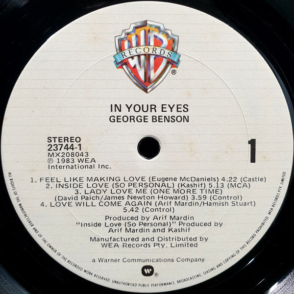 George Benson – In Your Eyes LP vinyl record, image 3 of 7