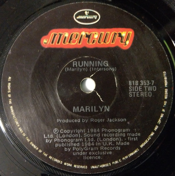 Marilyn – Cry And Be Free 7" vinyl record, image 4 of 4