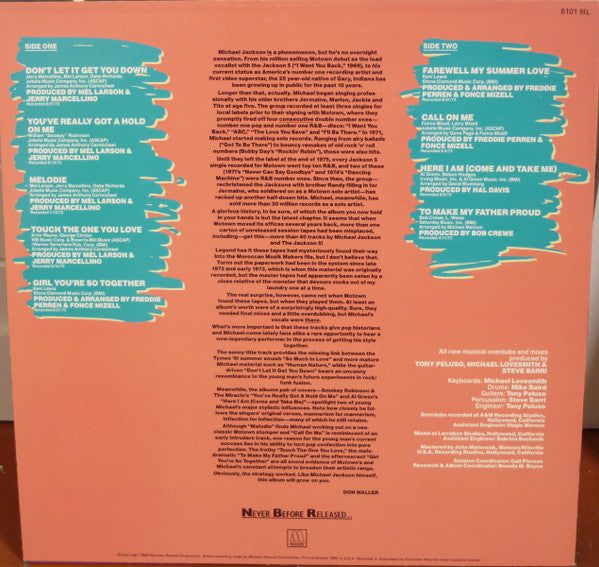 Michael Jackson – Farewell My Summer Love LP vinyl record, image 2 of 5