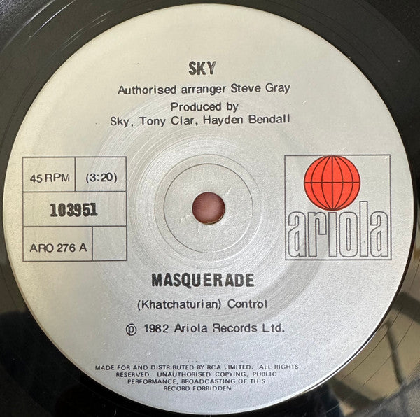 Sky – Masquerade 7" vinyl record, image 3 of 4