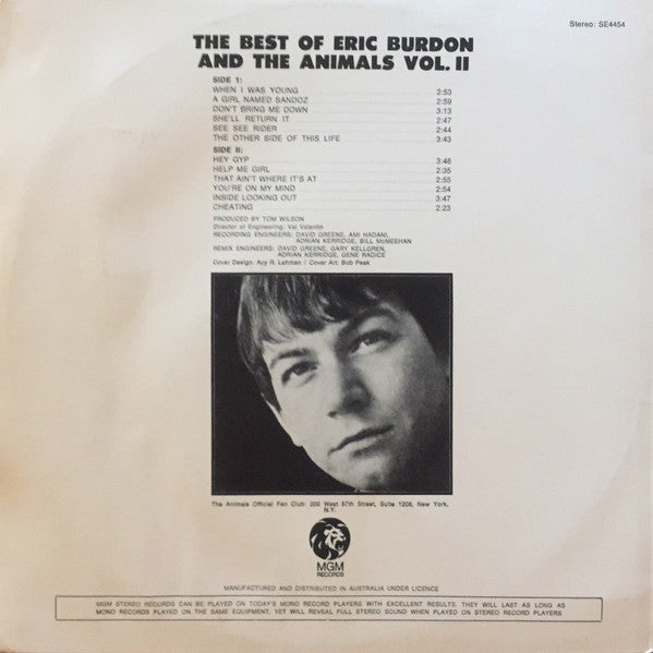 Eric Burdon & The Animals – The Best Of Eric Burdon And The Animals Vol. II LP vinyl record, image 2 of 7