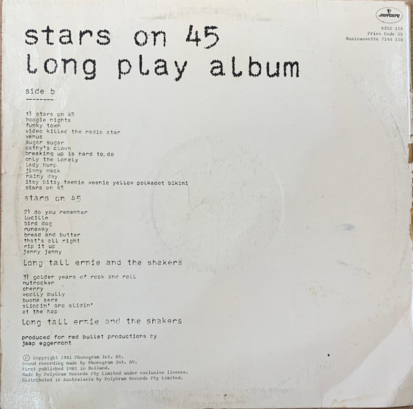 Stars On 45 – Long Play Album LP vinyl record, image 2 of 4