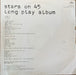 Stars On 45 – Long Play Album LP vinyl record, image 2 of 4