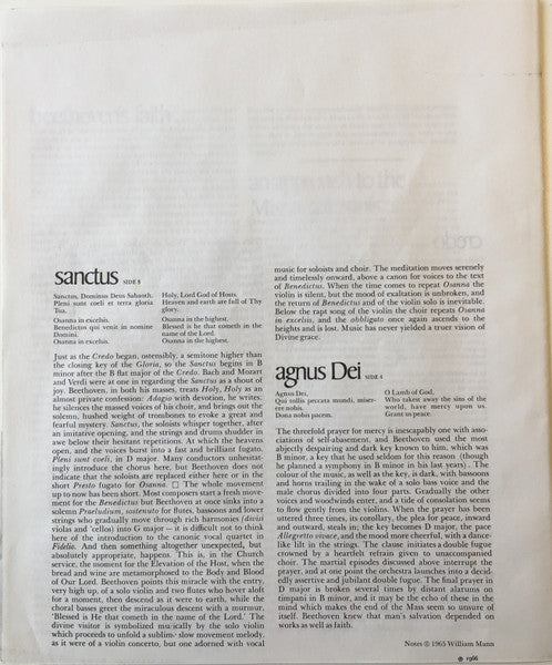 Ludwig Van Beethoven, Otto Klemperer, Elisabeth Söderström, Marga Höffgen, Waldemar Kmentt, Martti Talvela, New Philharmonia Chorus, New Philharmonia Orchestra – Missa Solemnis (2xLP) LP vinyl record, image 9 of 9
