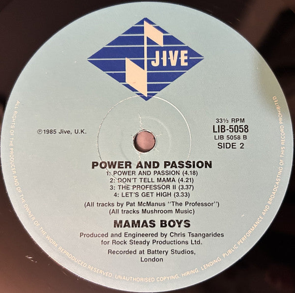 Mama's Boys – Power And Passion LP vinyl record, image 4 of 4