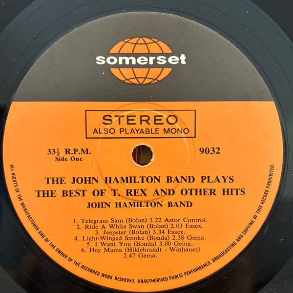 John Hamilton Band – Plays The Best Of T. Rex LP vinyl record, image 3 of 10