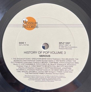 Various – History Of Pop - Volume Three LP vinyl record, image 3 of 4
