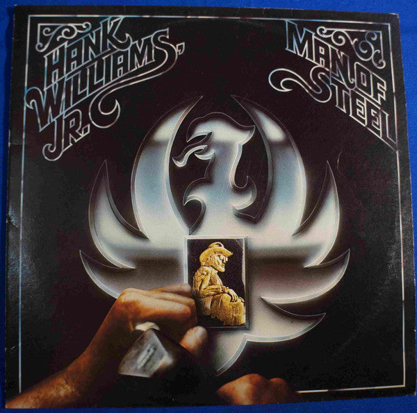 Hank Williams Jr. – Man Of Steel LP vinyl record, image 1 of 4