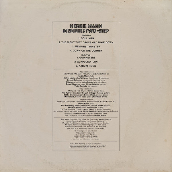 Herbie Mann – Memphis Two-Step LP vinyl record, image 2 of 4
