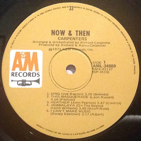 Carpenters – Now & Then LP vinyl record, image 3 of 10