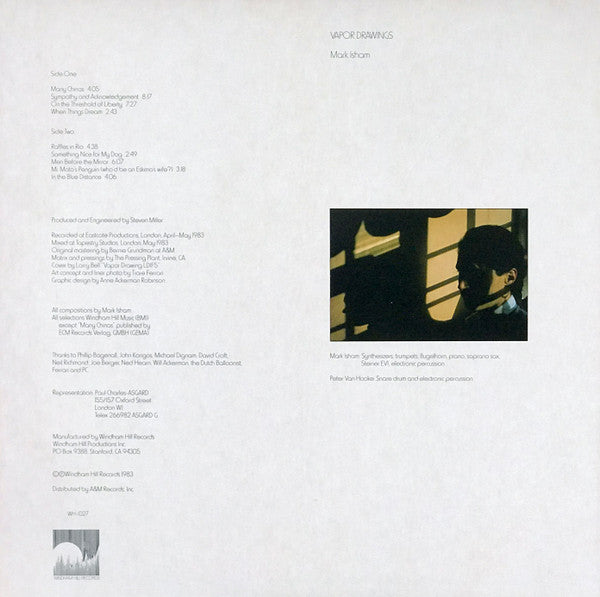 Mark Isham – Vapor Drawings LP vinyl record, image 2 of 4