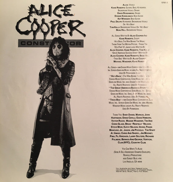 Alice Cooper – Constrictor LP vinyl record, image 3 of 5