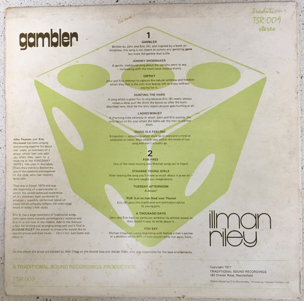 Illman Riley – Gambler LP vinyl record, image 2 of 4