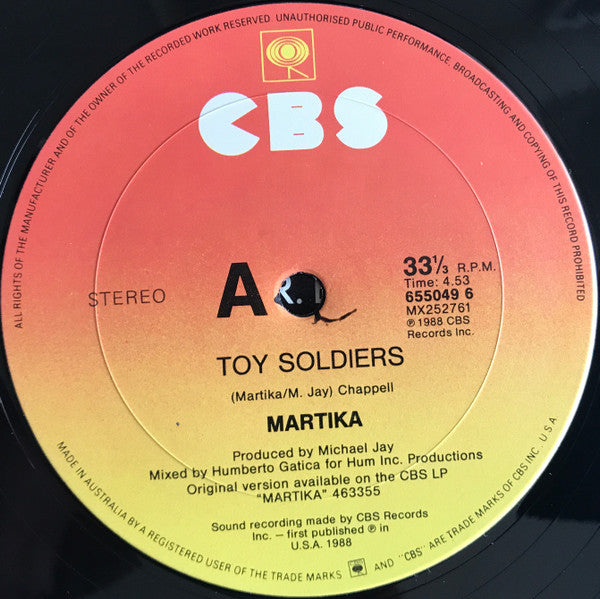 Martika – Toy Soldiers 12" vinyl record, image 3 of 4