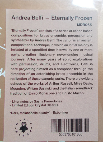 Andrea Belfi – Eternally Frozen LP vinyl record, image 2 of 8