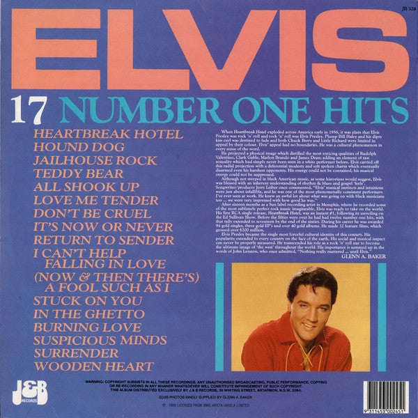 Elvis Presley – 17 Number One Hits LP vinyl record, image 4 of 7