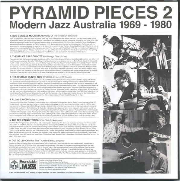 Various – Pyramid Pieces 2 (Modern Jazz Australia 1969-1980) LP vinyl record, image 2 of 4