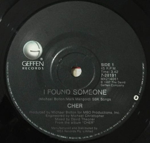 Cher – I Found Someone 7" vinyl record