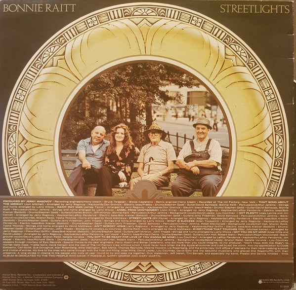 Bonnie Raitt – Streetlights LP vinyl record, image 2 of 9