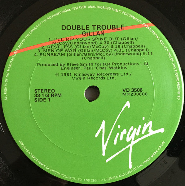 Gillan – Double Trouble (2xLP) LP vinyl record, image 4 of 7