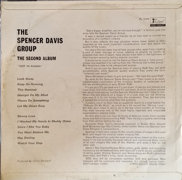 The Spencer Davis Group – The Second Album LP vinyl record, image 2 of 4