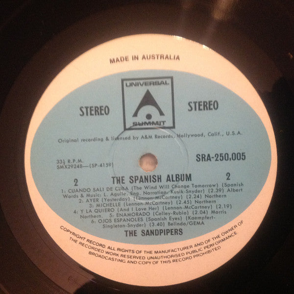 The Sandpipers – The Spanish Album LP vinyl record, image 4 of 4