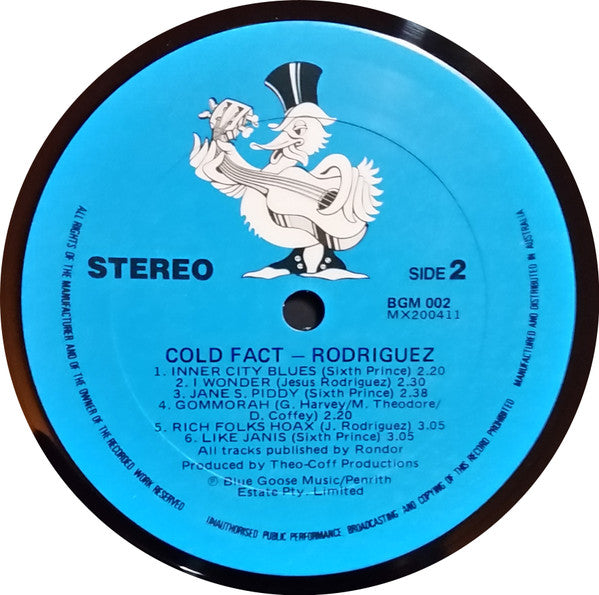 Sixto Rodriguez – Cold Fact LP vinyl record, image 4 of 5