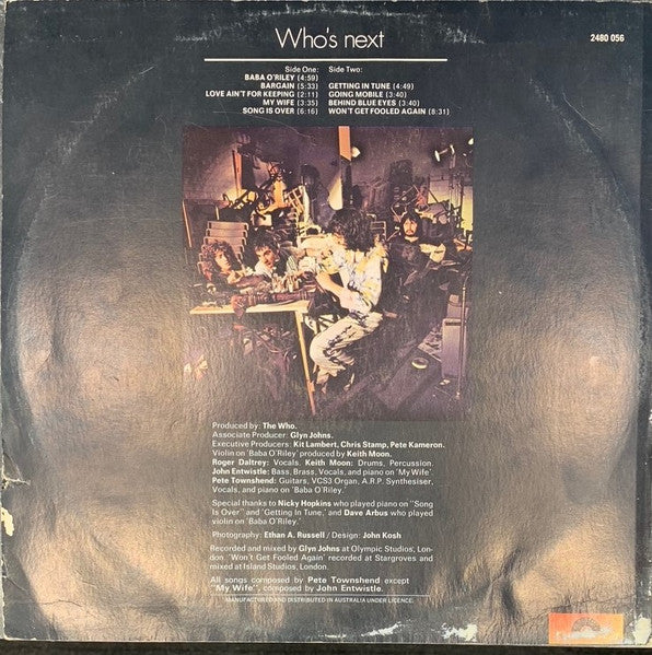 The Who – Who's Next LP vinyl record, image 3 of 3