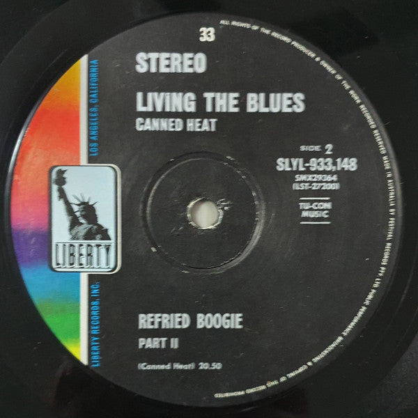 Canned Heat – Living The Blues LP vinyl record, image 4 of 4