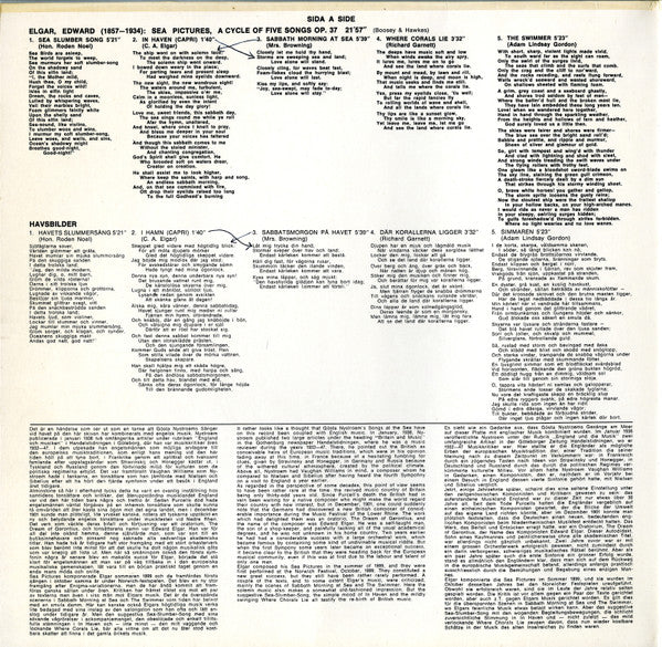 Birgit Finnilä, Geoffrey Parsons – Elgar, Nystroem LP vinyl record, image 2 of 6